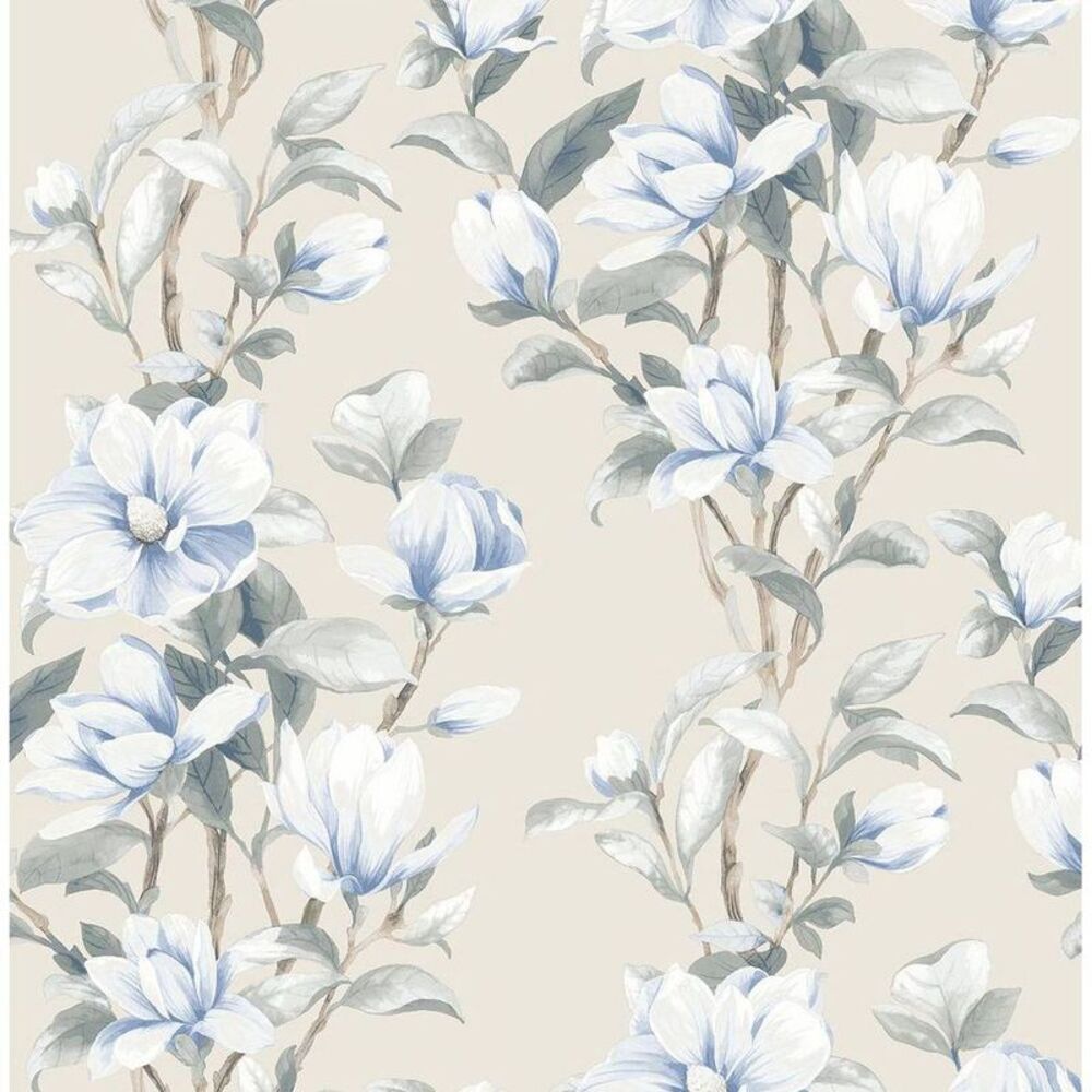 NextWall -  Linen Magnolia Trail Floral Peel and Stick Wallpaper